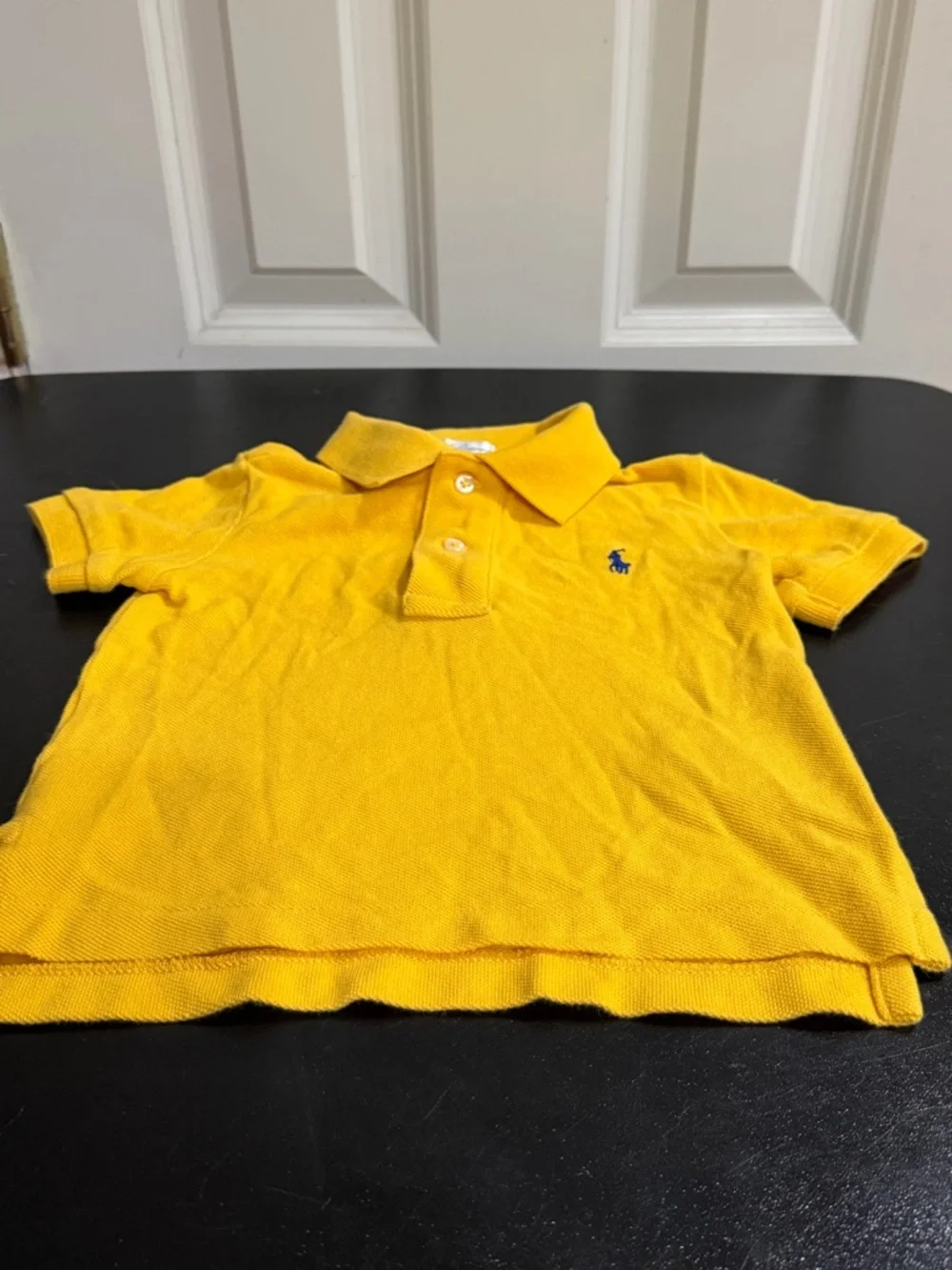 Ralph Lauren Bright mustard Yellow Polo with Blue Pony 18 months
